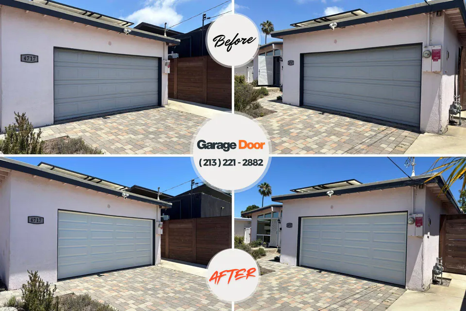 Before and after: garage door repair Pleasant Hills, MD